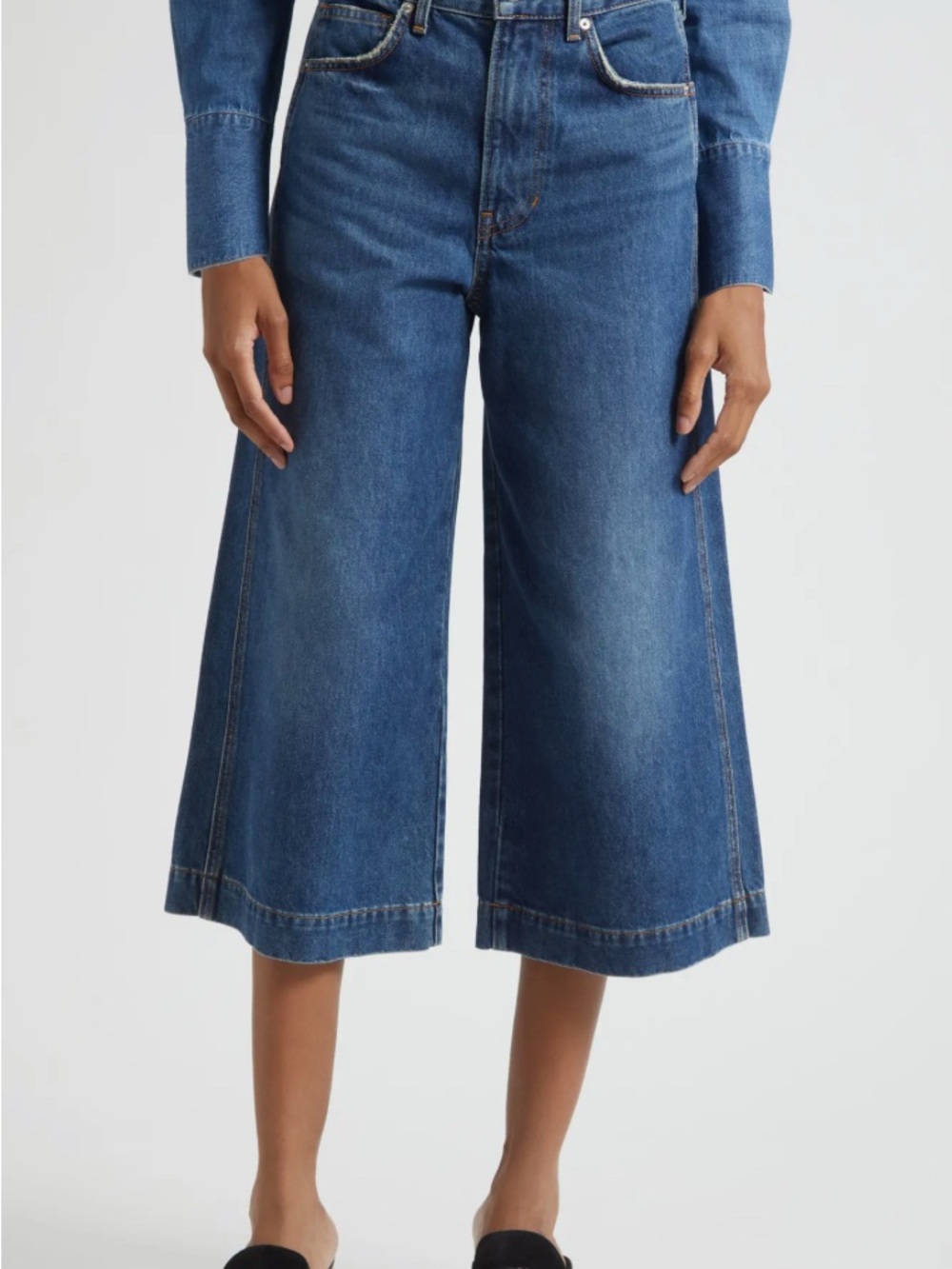 Veronica Beard Marlow High Waist Culotte Jeans